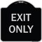 Signmission Designer Series Sign-Exit Only, Black & Silver Heavy-Gauge Aluminum, 18" H, 18" L, BS-1818-9976 A-DES-BS-1818-9976 - alternate 1